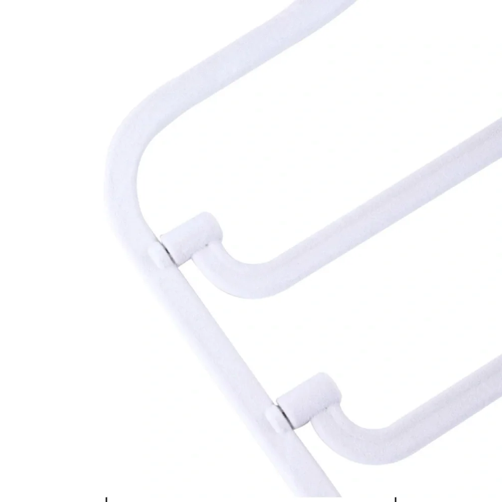 Flocked White No-Slip Flocked Pant Hanger